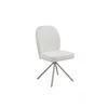 Scaun Noris, 47.5x62x90.5 h cm, Stofa, Alb picture - 1