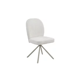 Scaun Noris, 47.5x62x90.5 h cm, Stofa, Alb