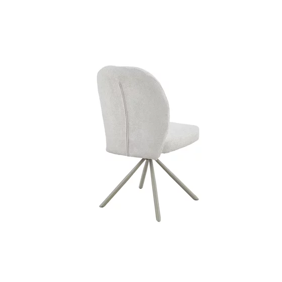 Scaun Noris, 47.5x62x90.5 h cm, Stofa, Alb picture - 4