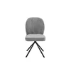 Scaun Noris, 47.5x62x90.5 h cm, Stofa, Negru/Gri picture - 2