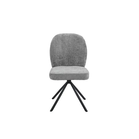 Scaun Noris, 47.5x62x90.5 h cm, Stofa, Negru/Gri picture - 2