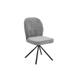 Scaun Noris, 47.5x62x90.5 h cm, Stofa, Negru/Gri