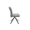 Scaun Noris, 47.5x62x90.5 h cm, Stofa, Negru/Gri picture - 3