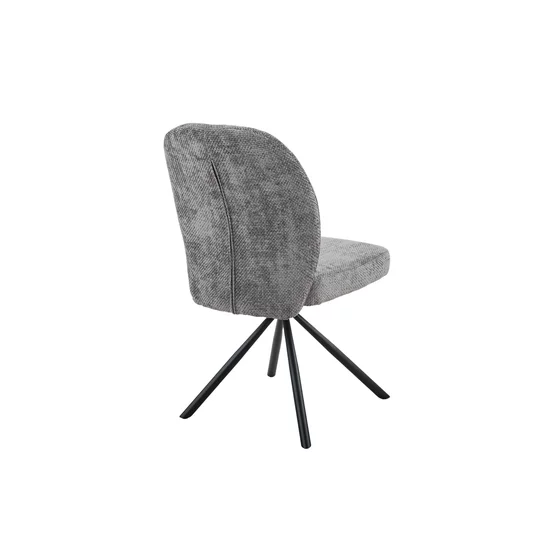 Scaun Noris, 47.5x62x90.5 h cm, Stofa, Negru/Gri picture - 4