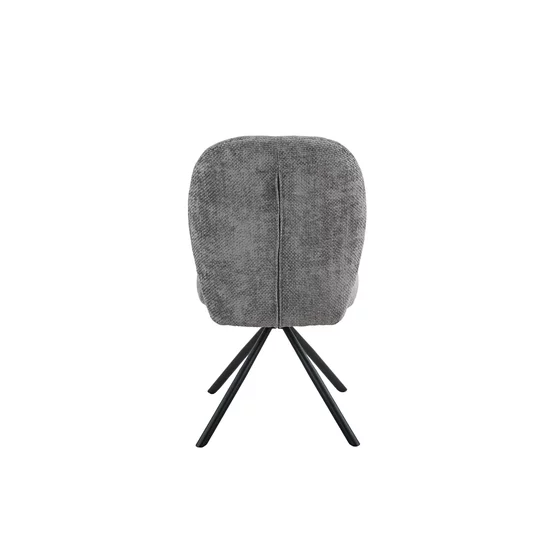 Scaun Noris, 47.5x62x90.5 h cm, Stofa, Negru/Gri picture - 5