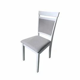 Scaun Omer, 44x50x90 cm, Alb/Stofa Gri