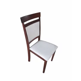 Scaun Omer, 44x50x90 cm, Lemn, Nuc Inchis/Stofa Beige