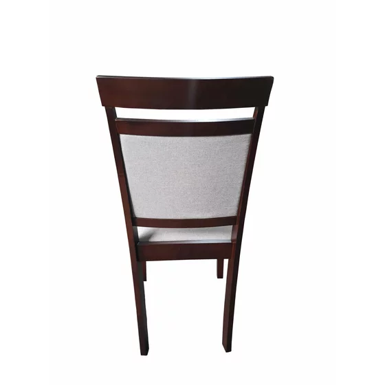 Scaun Omer, 44x50x90 cm, Lemn, Nuc Inchis/Stofa Beige picture - 3