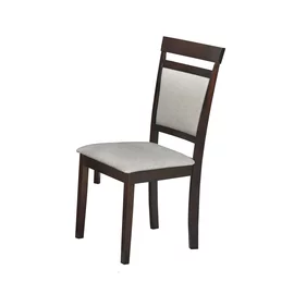 Scaun Omer, 44x50x90 cm, Nuc Inchis/Stofa Beige
