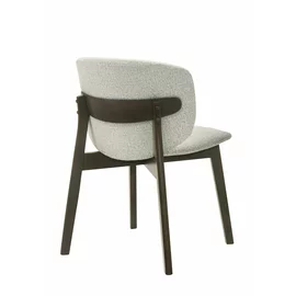 Scaun Prado, 51.5x55x80 cm, Lemn/Stofa - Ebony/Gri Deschis