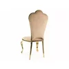 Scaun Queen, 53x59x111 cm, Metal/Stofa, Auriu/Beige picture - 2