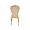Scaun Queen, 53x59x111 cm, Metal/Stofa, Auriu/Beige picture - 3