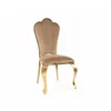 Scaun Queen, 53x59x111 cm, Metal/Stofa, Auriu/Beige picture - 1