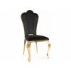 Scaun Queen, 53x59x111 cm, Metal/Stofa, Auriu/Negru picture - 2