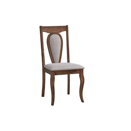 Scaun Rita, 45.5x53.5x96 cm, Nuc/Stofa Beige