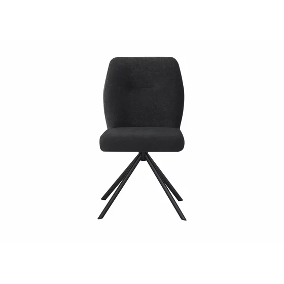 Scaun Hannah, 46.5x64x88 cm, Metal/Stofa, Gri Inchis picture - 2