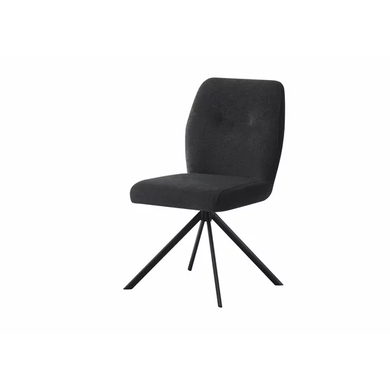 Scaun Hannah, 46.5x64x88 cm, Metal/Stofa, Gri Inchis picture - 1
