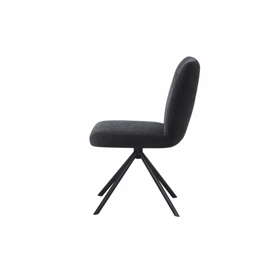 Scaun Hannah, 46.5x64x88 cm, Metal/Stofa, Gri Inchis picture - 3