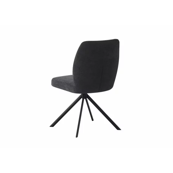 Scaun Hannah, 46.5x64x88 cm, Metal/Stofa, Gri Inchis picture - 4
