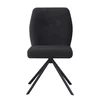 Scaun Hannah, 46.5x64x88 cm, Metal/Stofa, Gri Inchis picture - 2