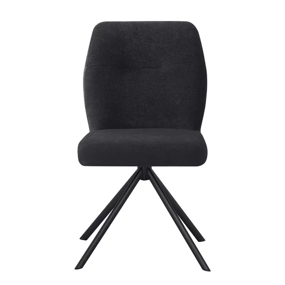 Scaun Hannah, 46.5x64x88 cm, Metal/Stofa, Gri Inchis picture - 2