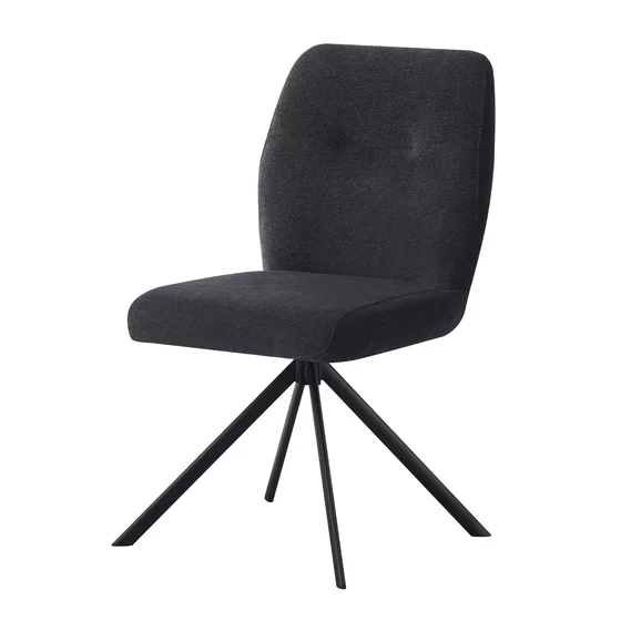 Scaun Hannah, 46.5x64x88 cm, Metal/Stofa, Gri Inchis picture - 1