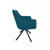 Scaun Rotativ Jade, 61x68x86 cm, Stofa Tip Catifea Albastru picture - 3