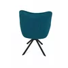 Scaun Rotativ Jade, 61x68x86 cm, Stofa Tip Catifea Albastru picture - 5