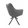 Scaun Rotativ Jade, 61x68x86 cm, Stofa Tip Catifea Gri picture - 3