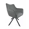 Scaun Rotativ Jade, 61x68x86 cm, Stofa Tip Catifea Gri picture - 4