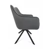Scaun Rotativ Jade, 61x68x86 cm, Stofa Tip Catifea Gri picture - 5