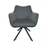 Scaun Rotativ Jade, 61x68x86 cm, Stofa Tip Catifea Gri picture - 1
