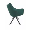 Scaun Rotativ Jade, 61x68x86 cm, Stofa Tip Catifea Verde picture - 2