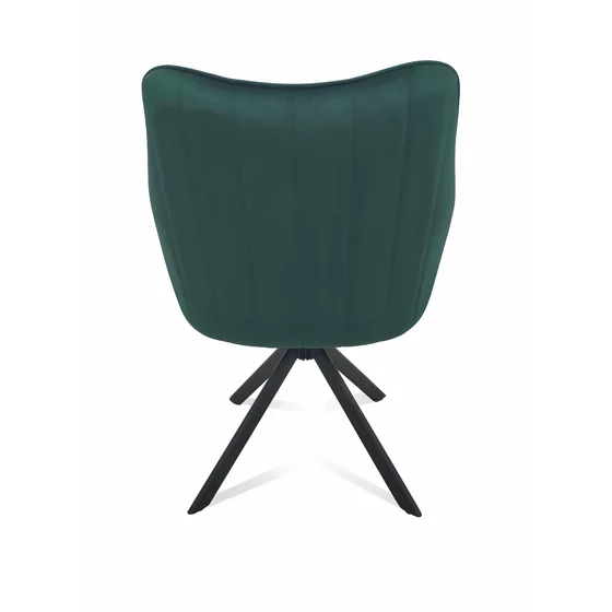 Scaun Rotativ Jade, 61x68x86 cm, Stofa Tip Catifea Verde picture - 3