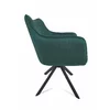 Scaun Rotativ Jade, 61x68x86 cm, Stofa Tip Catifea Verde picture - 4