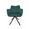 Scaun Rotativ Jade, 61x68x86 cm, Stofa Tip Catifea Verde picture - 1