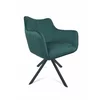 Scaun Rotativ Jade, 61x68x86 cm, Stofa Tip Catifea Verde picture - 5