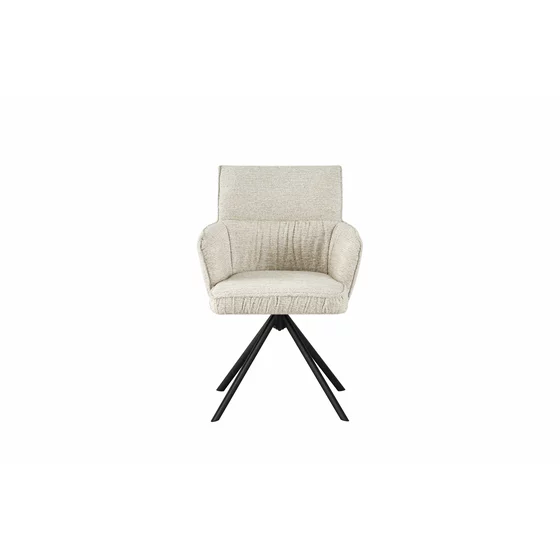 Scaun Rotativ Luper,  56x62x86 cm, Metal/Stofa, Cream picture - 2