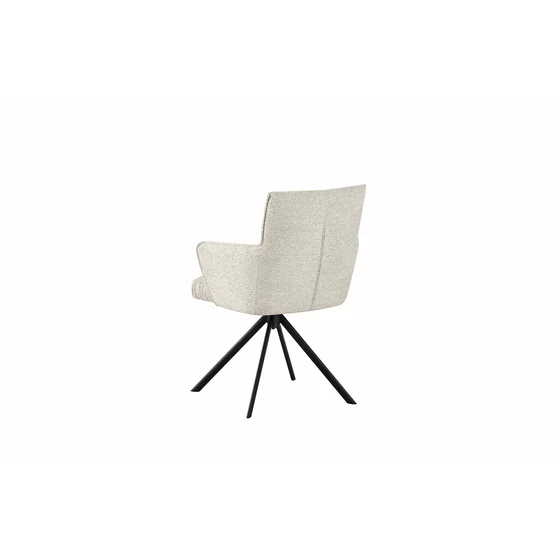 Scaun Rotativ Luper,  56x62x86 cm, Metal/Stofa, Cream picture - 4