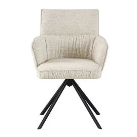 Scaun Rotativ Luper,  56x62x86 cm, Metal/Stofa, Cream