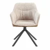 Scaun Rotativ Patti, 58x60x81 cm, Stofa, Beige-Maro picture - 2