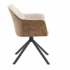 Scaun Rotativ Patti, 58x60x81 cm, Stofa, Beige-Maro picture - 3