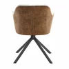 Scaun Rotativ Patti, 58x60x81 cm, Stofa, Beige-Maro picture - 4