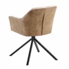 Scaun Rotativ Patti, 58x60x81 cm, Stofa, Beige-Maro picture - 5