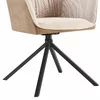 Scaun Rotativ Patti, 58x60x81 cm, Stofa, Beige-Maro picture - 6