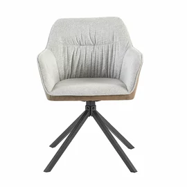 Scaun Rotativ Patti, 58x60x81 cm, Stofa, Gri/Maroniu