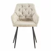 Scaun Sacha, 57x60x86.5 cm, Stofa, Beige picture - 2