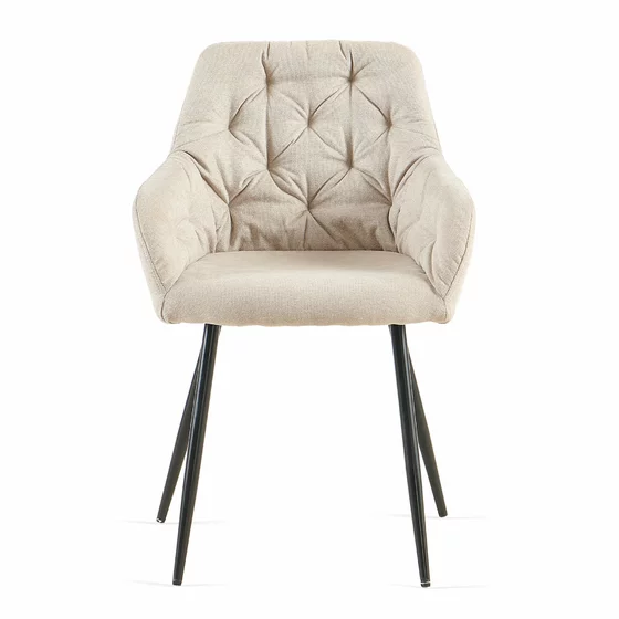Scaun Sacha, 57x60x86.5 cm, Stofa, Beige picture - 2