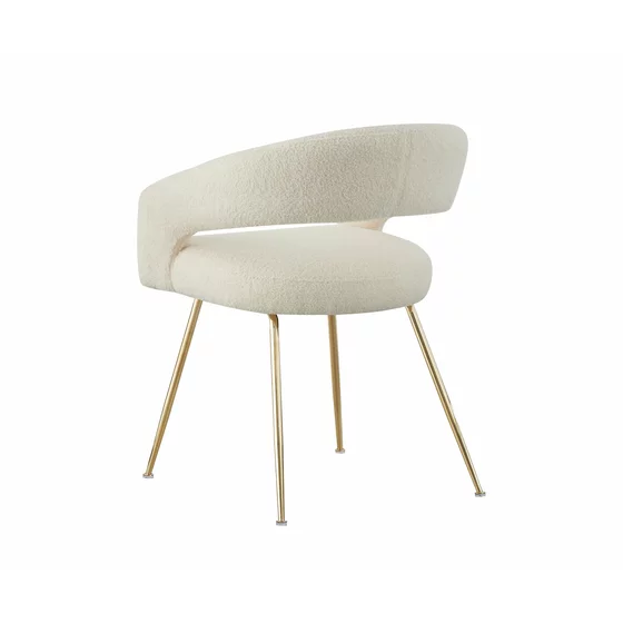 Scaun Seul, 58x57x77 cm, Stofa Tip Boucle, Beige picture - 4