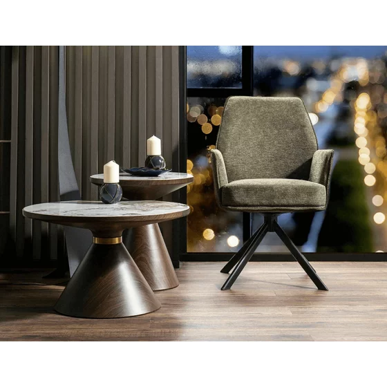 Scaun Skog 145 Brego, 58x60x90 cm, Stofa, Olive picture - 2